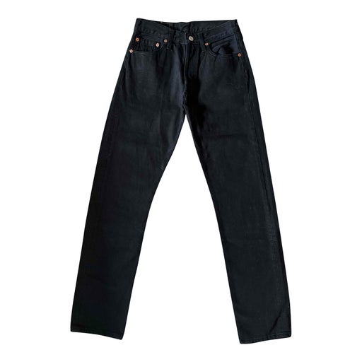 Levi's 501 W28L32 jeans, black, 100% cotton, hem