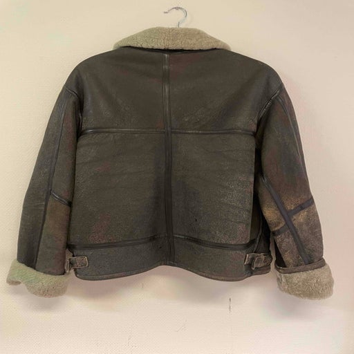 Leather bomber