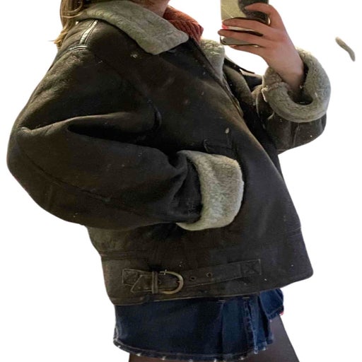 Leather bomber