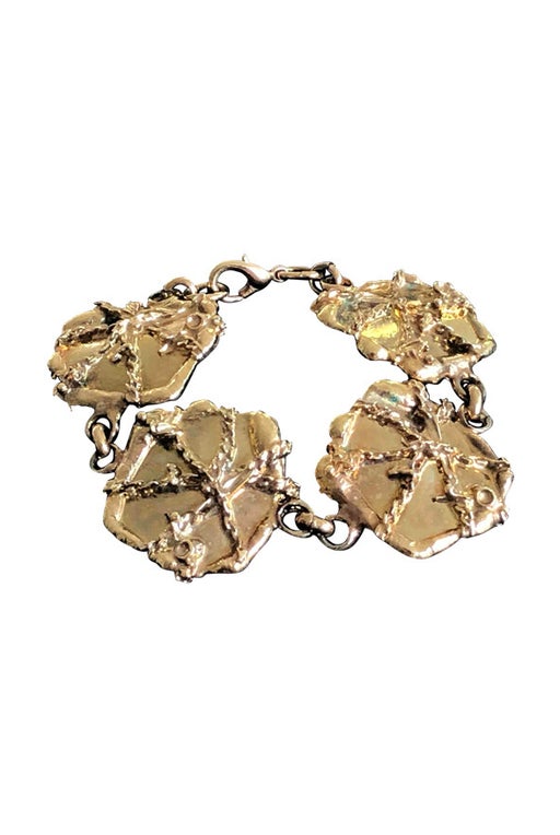 Bracelet en bronze plaqué or