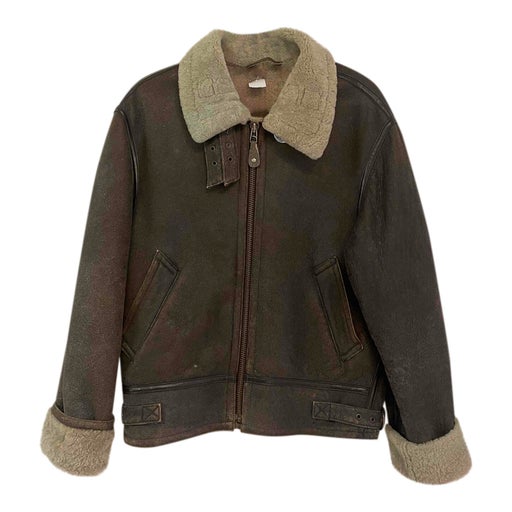 Leather bomber