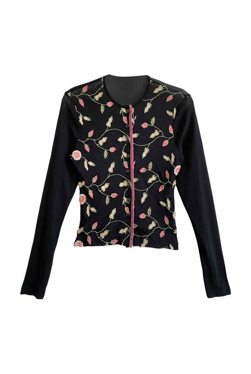 Gilet brodé de fleurs