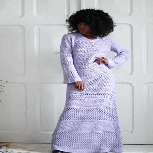 Longue robe en laine pour femme Imparfaite
