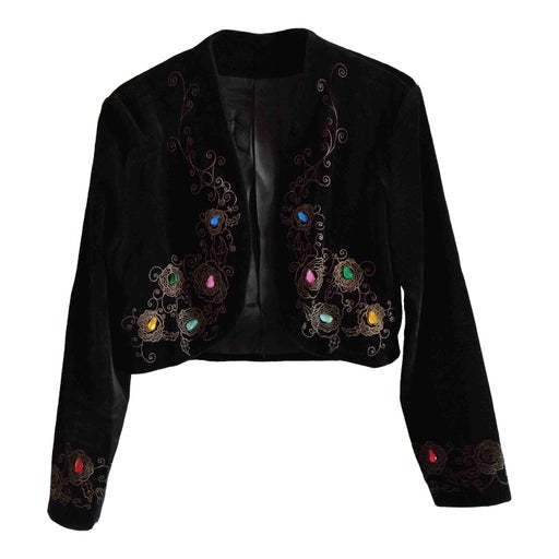 Short velvet jacket