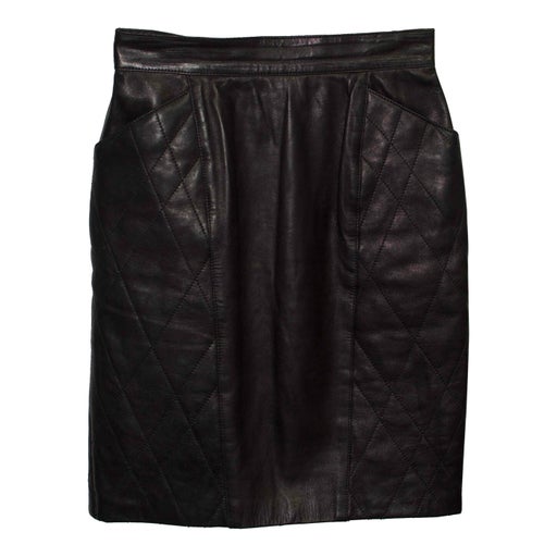 Leather mini skirt