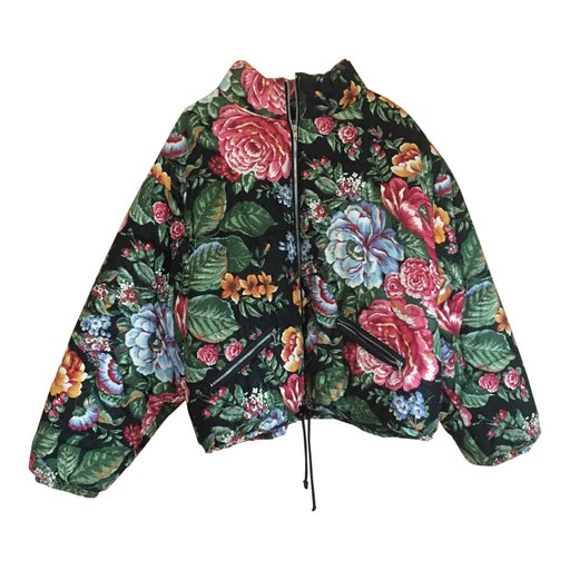 Floral down jacket