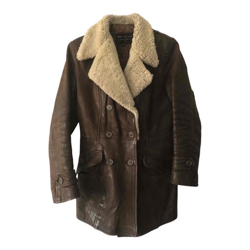 Long leather bomber