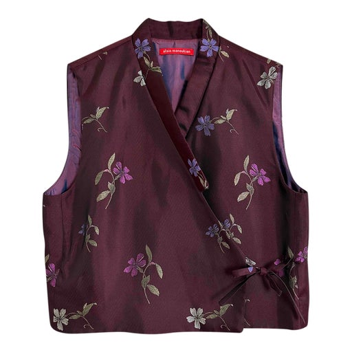 Embroidered sleeveless vest
