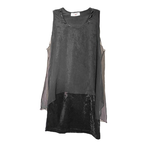 Bi-material dress