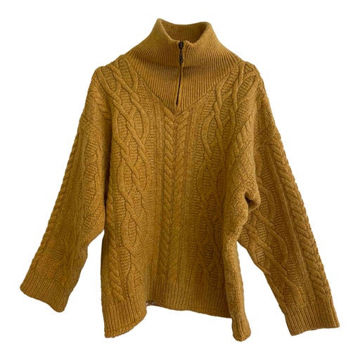 Cable-knit wool sweater