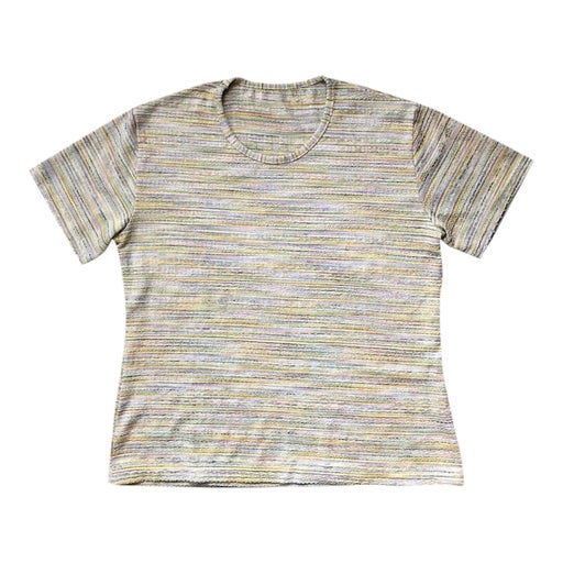 Iridescent short-sleeved top