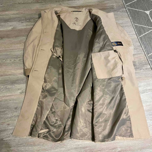 Beige trench coat