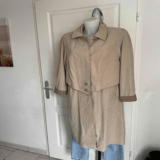 Beige trench coat