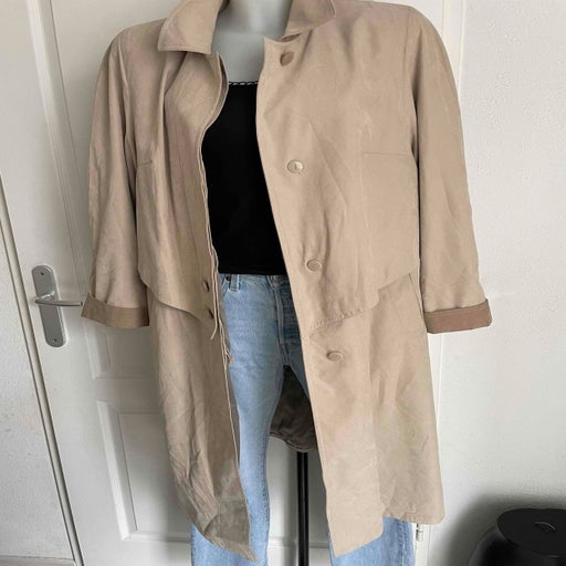 Beige trench coat