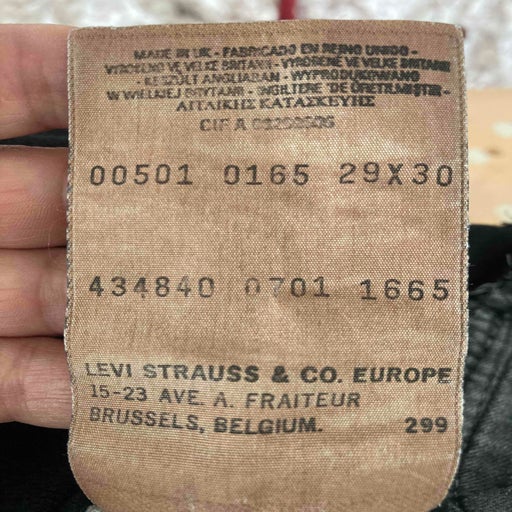 Levi's 501 W29L30 jeans