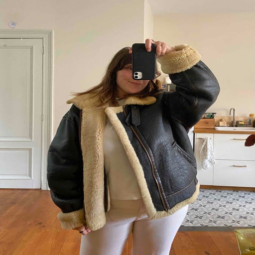 Shearling bomber