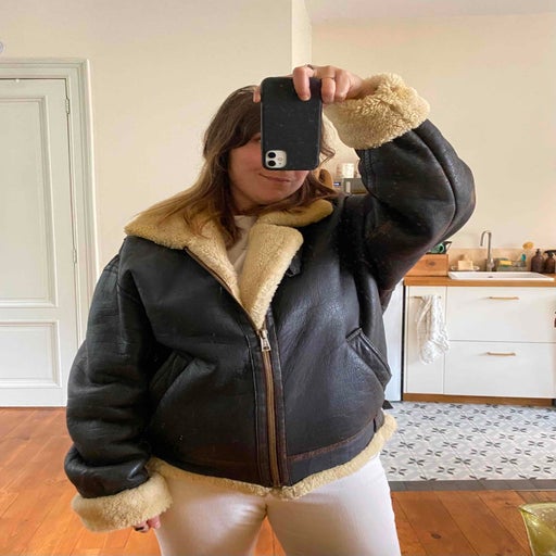 Shearling bomber