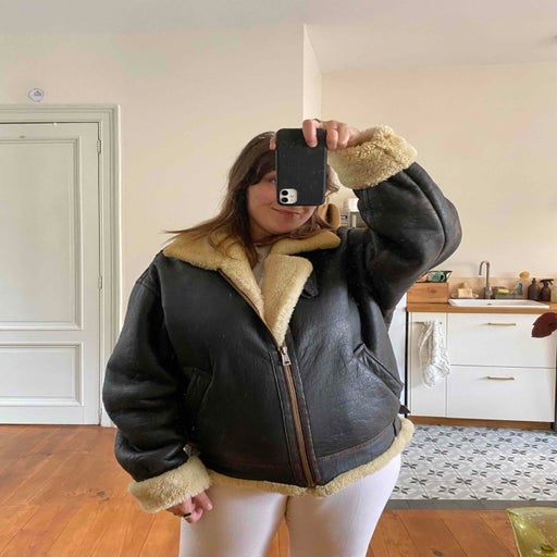 Shearling bomber