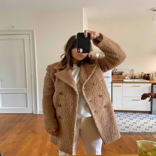 Manteau laine bouclée hotsell femme