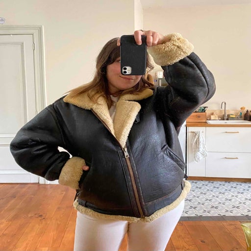 Shearling bomber