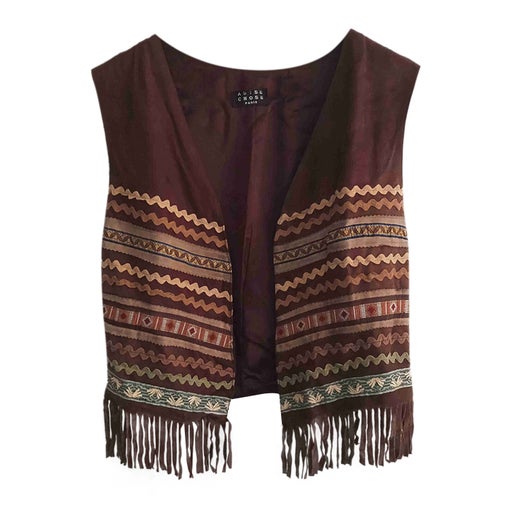 Fringed suede vest