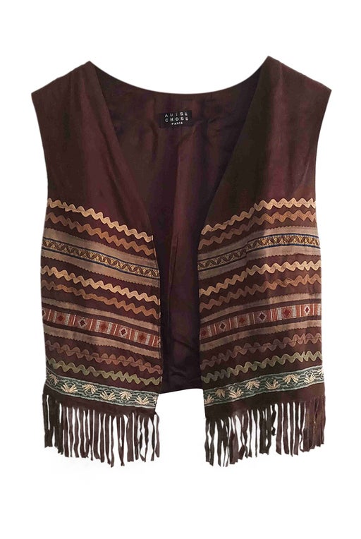 Fringed suede vest