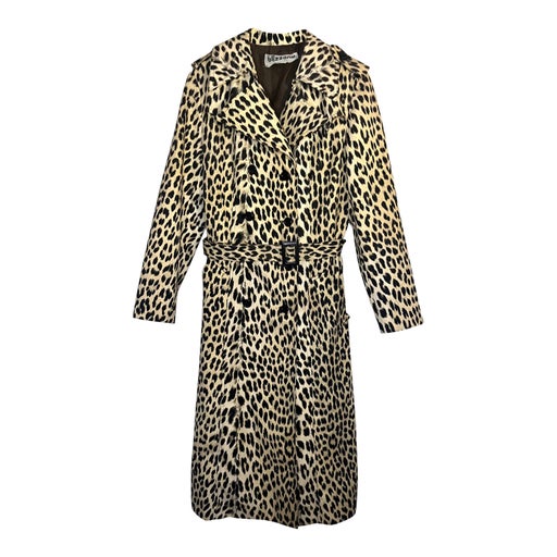 Leopard trench coat