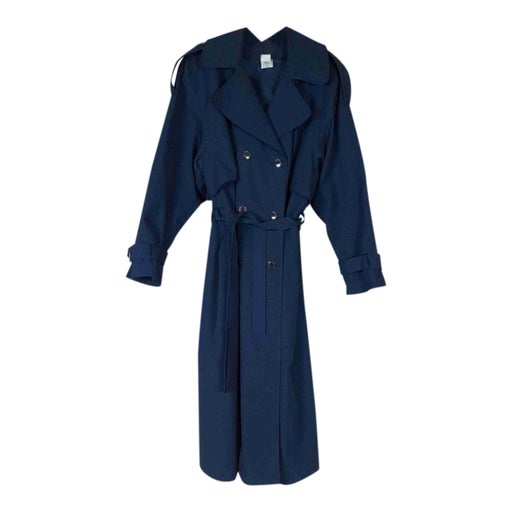 Long belted trench coat