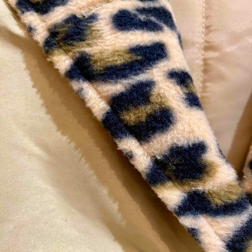 Beige and leopard parka