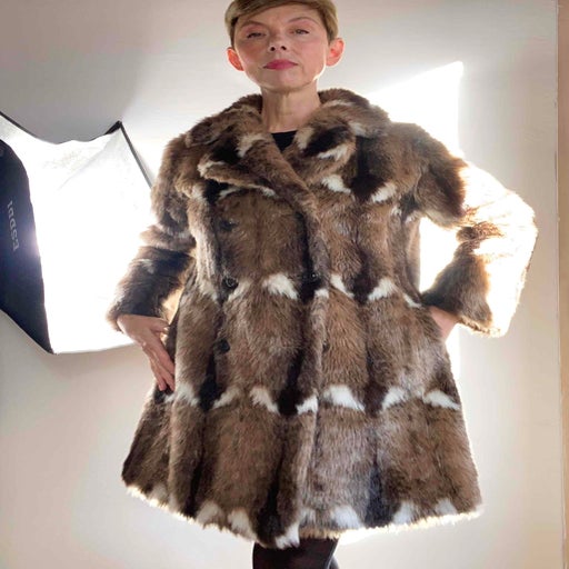 Faux fur coat