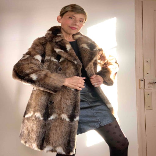 Faux fur coat
