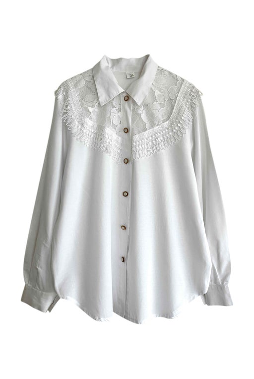 White lace shirt