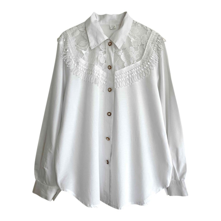 White lace shirt