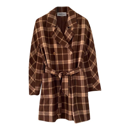Checked safari coat