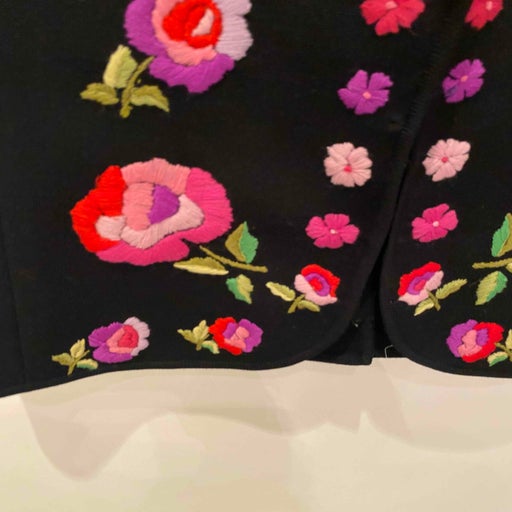 Embroidered wool vest
