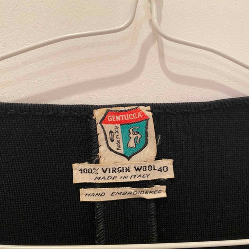 Embroidered wool vest