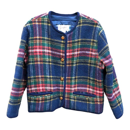Short checked jacket