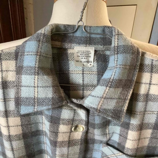 Checked wool shirt