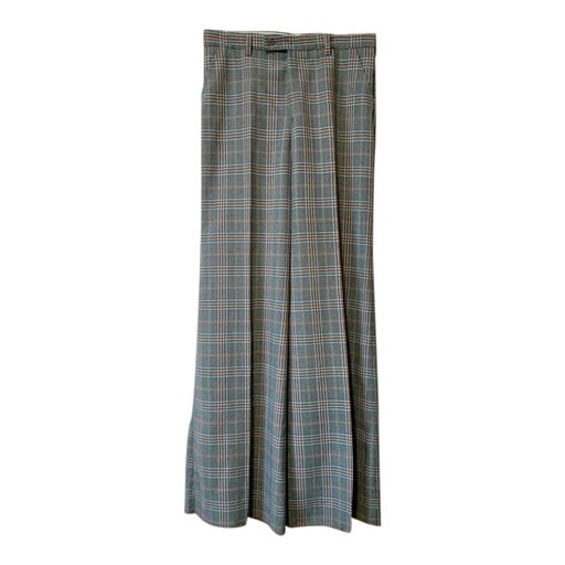 Checked flare pants