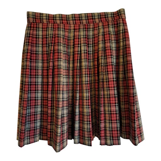 Pleated mini skirt