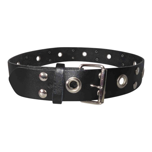 Black leather belt
