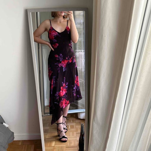 Polka dot and floral dress