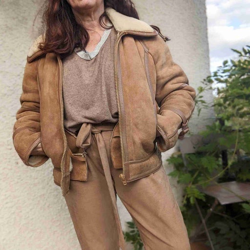 Shearling bomber
