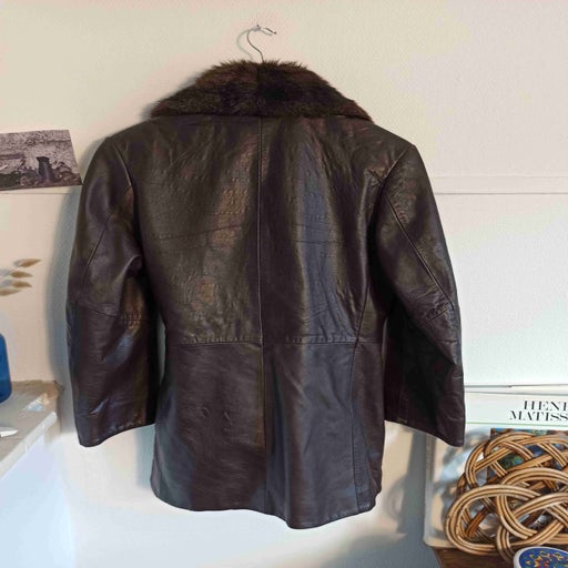 Leather safari jacket