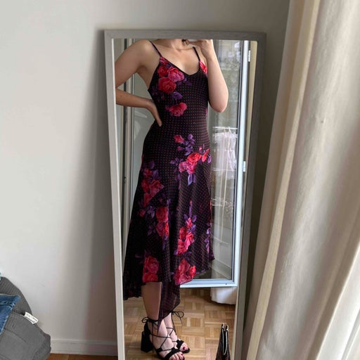 Polka dot and floral dress