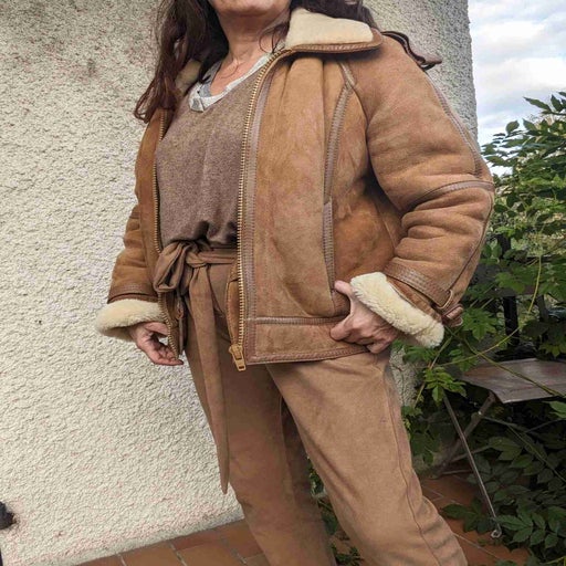 Shearling bomber