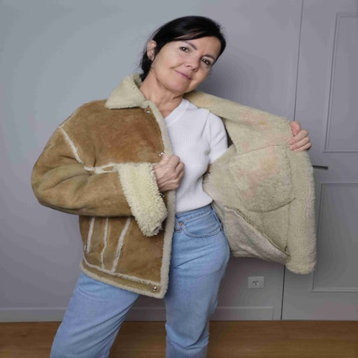 Shearling bomber
