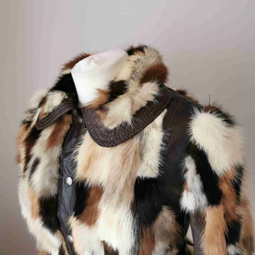 Fur and leather coat