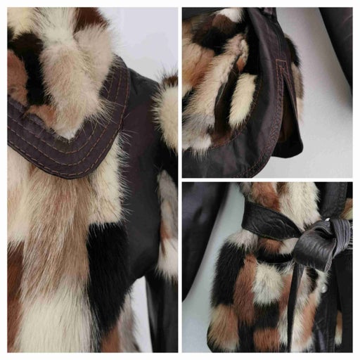 Fur and leather coat