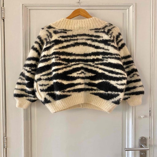 Zebra mohair cardigan